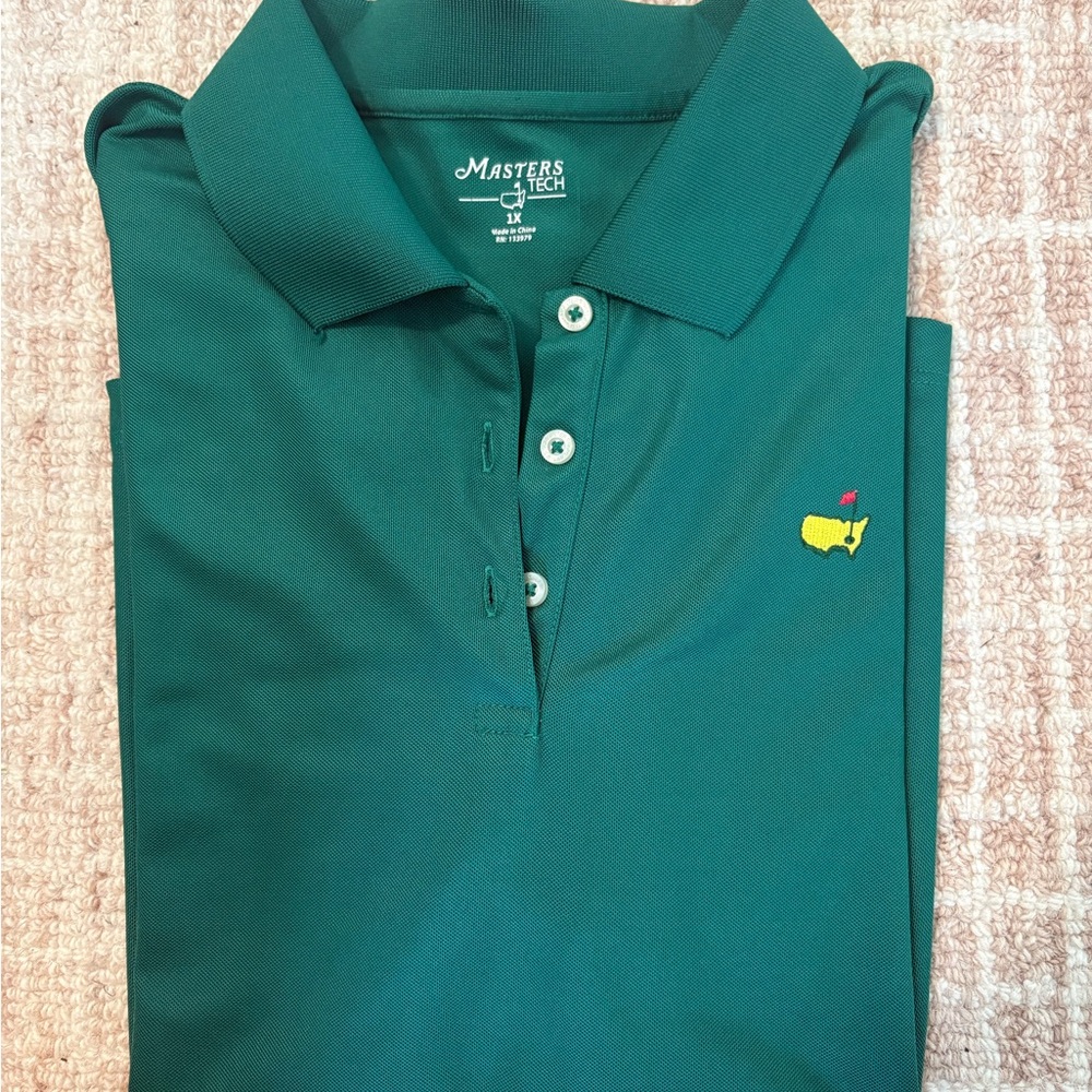 Masters Green Golf Polo Shirt with Logo
